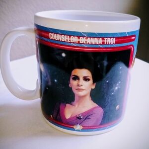 Hamilton Blue and White Mug with Counselor Deanna Troi